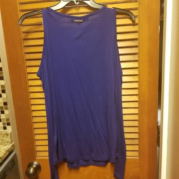 Michael Kors open shoulder top size small in blue - Picture 8 of 8